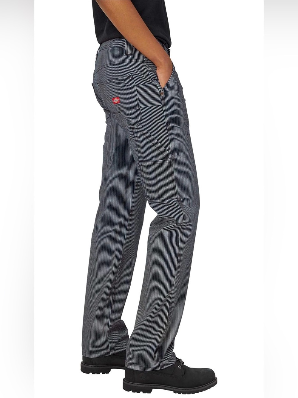 Dickies Womens Relaxed Straight Carpenter Hickory Stripe Pant